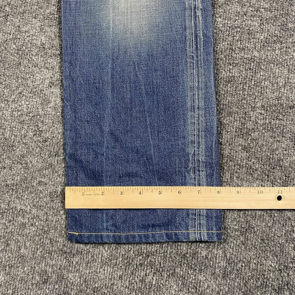G-Star Raw 3301 Straight Leg Jeans Mens 31x29 Faded Whiskered Blue Denim - Picture 8 of 10